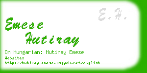 emese hutiray business card